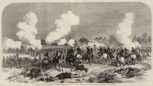 Solferinon taistelu, kenraalit Niel ja Vinoy Quagliaran tilalla (kaiverrus) tekijältä French School