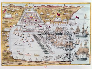 Englantilais-hollantilaisten laivastojen pommittaminen Algeriaan 27. elokuuta 1816 tekijältä French School