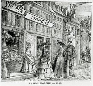 Bon Marché Shop rue du Bacilla, Pariisissa vuonna 1847 tekijältä French School