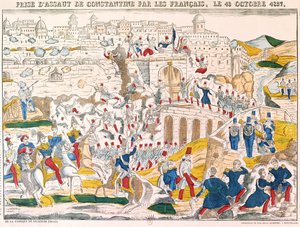 Constantinuksen vangitseminen ranskalaisten toimesta 13. lokakuuta 1837 tekijältä French School