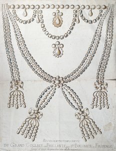 Timanttikaulakoru, joka osallistui Collier de la Reinen tapaukseen, n. 1785 tekijältä French School