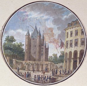 Temppelin Donjon, Pariisi (värikaiverrus) tekijältä French School