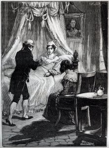 Berryn herttuatar (Marie Caroline, kahden Sisilian prinsessa, Berryn herttuatar (1798-1870) Blayn linnoituksella vastaanottaa tohtori Louis Charles Deneux