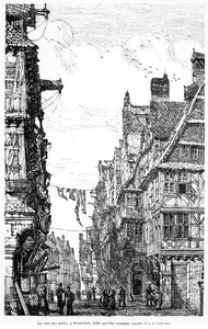 Frankfurt Judengasse, n. 1860-70 tekijältä French School