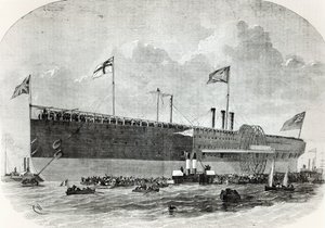 The Great Eastern, kuvitus Le Nouvel Illustresta, 1867 tekijältä French School