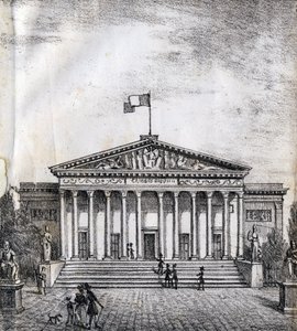 The House of Deputes - "Alphabet Picturesque des Monumens de Paris" n.1840 (kaiverrus) tekijältä French School
