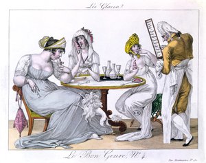 The Ice Cream, plat 4, Le Bon Genre, Pariisi, 1827 tekijältä French School