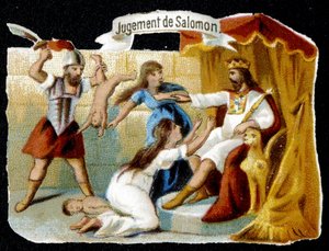 Salomonin tuomio - Kromo, 1800-luvun loppupuoli tekijältä French School