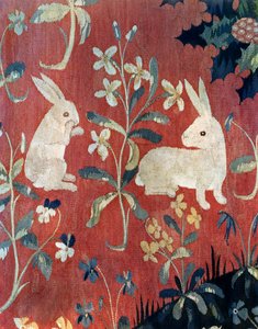 The Lady and the Unicorn: "Maku", yksityiskohta kahdesta kanista tekijältä French School