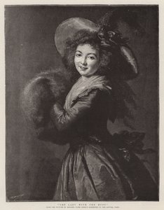 The Lady with the Muff (kaiverrus) tekijältä French School