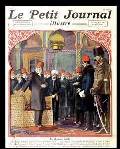 Viimeinen kalifi, Abdul Majid II (1868-1944), Ankaran yleiskokous syrjäytti valtaistuimelta, Le Petit Journal, 1924