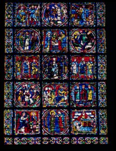 Kristuksen elämä, Uuden testamentin sykli, ikkunan alapuoli, n. 1145-50 tekijältä French School