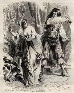 Montespanin markiisi Louis Henri (Louis-Henri) de Pardaillan de Gondrin (1640-1691) löi Rochechouart Mortemartin (tai Madame de Montespanin) (1640-1707) vaimoaan, Montespanin markiisi (Francoise Athenais). hän kieltäytyi hänestä Ki:n määräyksestä tekijältä French School