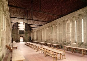 The Monks Refectory, sisäkuva Abbeysta, 1217 tekijältä French School