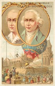 Montgolfier Brothers (chromolitho) tekijältä French School