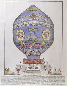 Montgolfier Brothers -ilmapallokoe Chateau de la Muettessa, 21. marraskuuta 1783 tekijältä French School