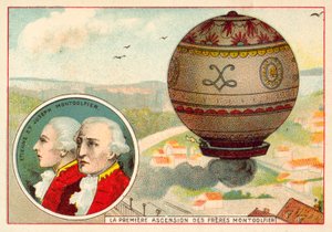 Montgolfier Brothersin ensimmäinen ilmapallon nousu tekijältä French School
