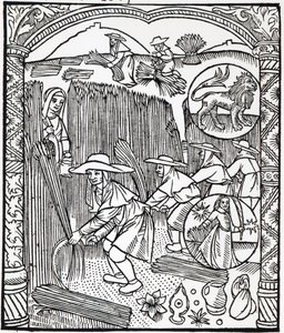 Elokuu, paimenkalenterista, 1496 tekijältä French School