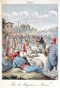 Muslimien Eid-el-Kabir-festivaali Marokossa, 1811 tekijältä French School