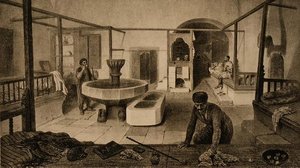Tatarikylpylän lepohuone, pubi. Kirjailija: Auguste Bry tekijältä French School
