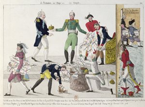 Ranskan valtakunnan palauttaminen jaettiin Waterloon jälkeen, 1815 tekijältä French School