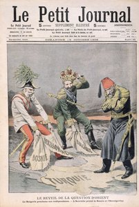 Itämaisten maiden ja Balkanin asian elpyminen, kansikuva Le Petit Journalista, 18. lokakuuta 1908 (värikaiverrus)