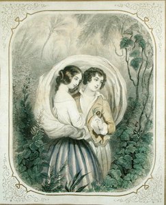 Paluu kävelyltä, Paul et Virginie, Henri Bernardin de Saint-Pierre (1737-1814) tekijältä French School