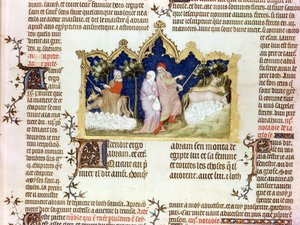 Abrahamin ja Lootin erottaminen, Jean de Syn Raamatusta, n. 1355