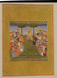 Tiedon ja historian kattoikkunat, kuvitus elokuvaan Arabian Nights, 1895 (värikaiverrus) tekijältä French School
