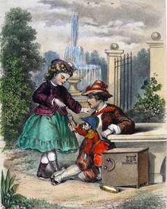 Pieni apina (väri litho) tekijältä French School