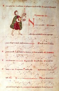Kolmas muoto, tonaarista akvitanialaisella notaatiolla (vellum) tekijältä French School