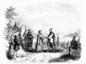 Saint Clair-sur-Epten sopimus Charles III Yksinkertaisen (879-929) Ranskan kuninkaan (898-923) ja Rollo-viikingin välillä vuonna 911 tekijältä French School