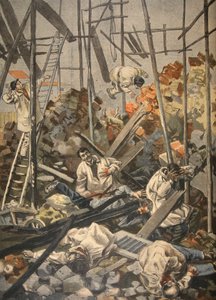 Onnettomuus Chesnayssa, kuva Le Petit Journalista: Supplement illustre, 1898 tekijältä French School