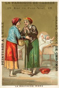 Huono äiti (chromolitho) tekijältä French School