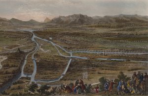 Cassanon taistelu 16. elokuuta 1705, kaiverrus Chavanne (värikaiverrus)