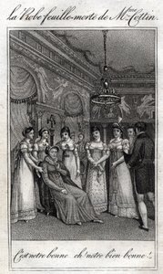 Madame Cottinin (Sophie Cottin Rostand) (1770-1807) ranskalaisen kirjailijan kuollut lehtipuku. tekijältä French School