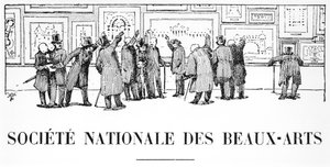 Arkkitehtuurin laitos, Societe Nationale des Beaux-Arts, Salon 1910, kuvitus LArchitecturesta, 1910 tekijältä French School