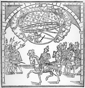 Henri IV:n sisäänkäynti Roueniin, kuvitus teoksesta "Discours de la Ioyeuse et triomphante entree de Henry III faicte en sa ville de Rouën", julkaistu vuonna 1599 tekijältä French School