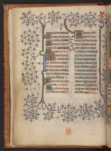 Ensimmäinen lehti Ristin tunteista, Tuntikirja, Lisää MS 32454 f.8v, Ranska tekijältä French School