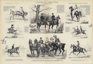 ratsastuksen historia (litho) tekijältä French School