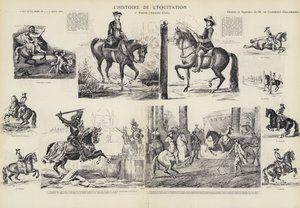 ratsastuksen historia (litho) tekijältä French School