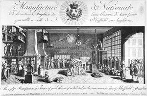 Ainoa valmistaa Ranskassa hyviä parranajokoneita sulatetusta teräksestä samalla tavalla kuin Sheffieldissä Englannissa, Yorkshiressa, 1700-luvun lopulla (katso myös 248212) tekijältä French School