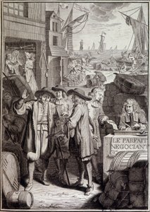 Täydelliset neuvottelut (satamamarssin päätös 1700-luvulla) - etukuva Jacques Savaryn teoksesta. tekijältä French School