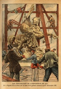 Vuoden 1900 näyttelyn valmistelut, kuvanveistäjä Emmanuel Fremiet