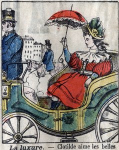 Seitsemän kuolemansyntiä: himo. Epinaalinen kuvantaminen 1800-luvun lopulla. (I sette peccati o vizi capitali) tekijältä French School