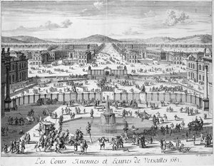 Versaillesin tallit ja portit palatsista nähtynä, 1683 tekijältä French School