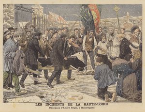 Ongelmat Haute-Loiren departementissa, Ranskassa (värilitho) tekijältä French School