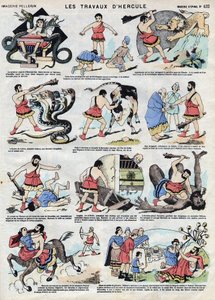 Herkuleen (Heracles) teokset. Roomalaisessa ja kreikkalaisessa mytologiassa Hercules on sankari: vielä lapsena hän kuristaa kaksi käärmettä paljain käsin sängyssään ja asettaa voimansa onnettomien palvelukseen, luopui Nemeen leijonasta nuillaan, tappaa Hyd tekijältä French School