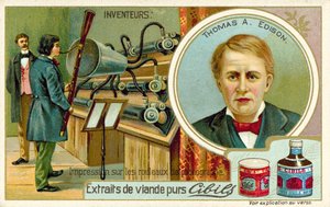 Thomas A Edison, keksijä - äänittää fonografia tekijältä French School