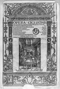 Ooppera Ciceronis, ilmestynyt 1520, otsikkosivu tekijältä French School